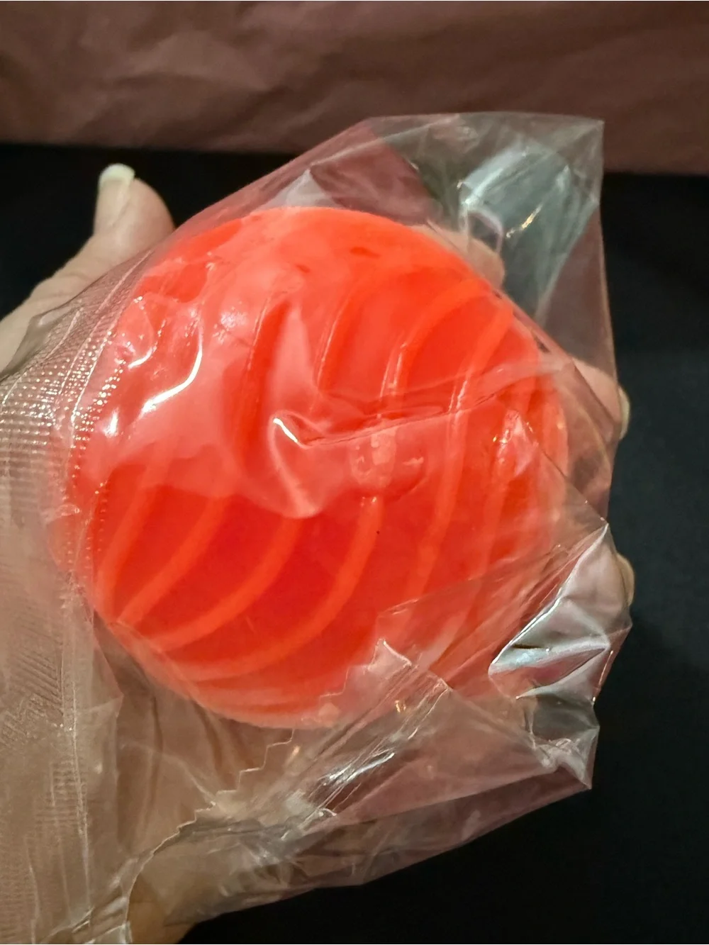 Bright Orange Textured Round Soap Bar
